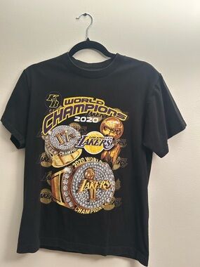 Los Angeles Lakers 2020 World Champions Black Graphic Tee